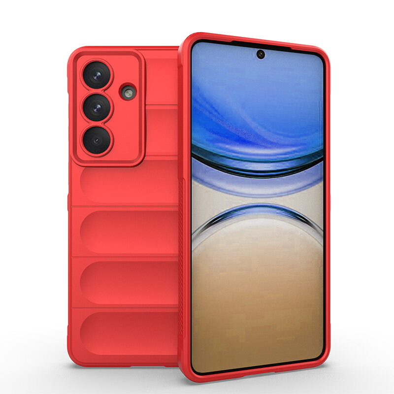 Чехол Для Samsung Galaxy S26 Plus / Самсунг Галакси S26+, soft touch, чехол-кардиомонитор, поликарбонат (PC), защита камеры, ударопрочный, усиленные углы, Samsung, Samsung Galaxy S26 Plus, red,
