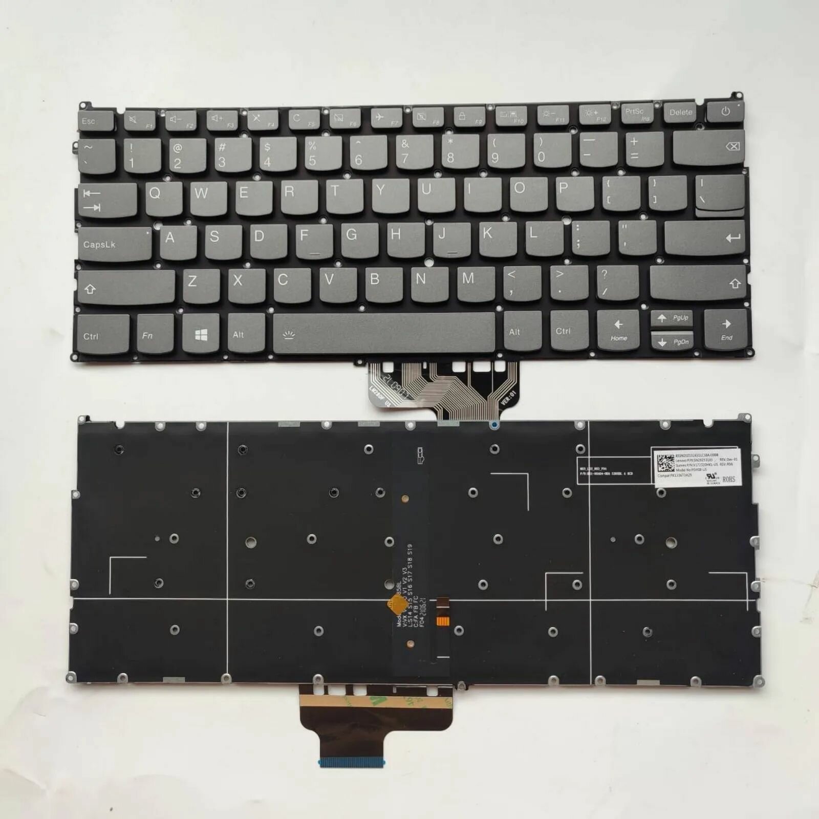 Клавиатура с подсветкой, раскладка SP US GR для ноутбуков Lenovo ideapad 720S-13 720S-13ARR клавиатура ноутбука