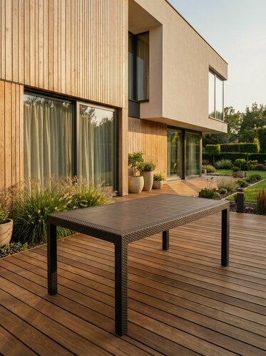 Изображение товара Стол садовый RODOS большой прямоугольный на 6 персон, 160х95х75 см, цвет венге