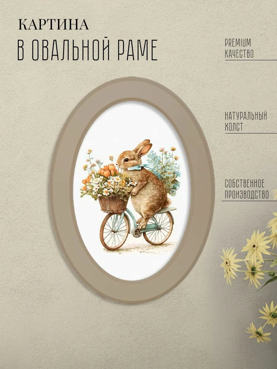 Картина на стену в овальной раме