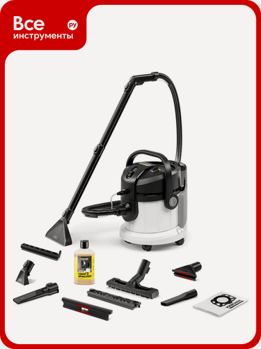 Изображение товара Моющий пылесос Karcher SE 4 Plus EU 1.081-170.0 с мощностью 1400 Вт и объемом баков 4 л для чистой и грязной воды