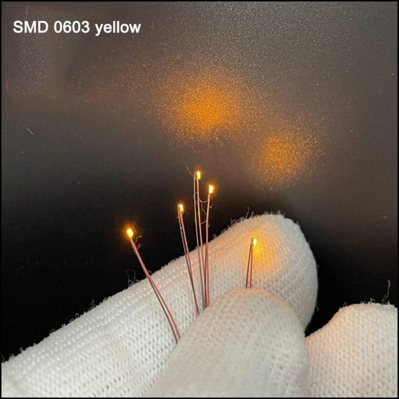 0603 Миниатюрные лампы SMD Led DIY Материальные лампы для моделирования железнодорожных сцен HO