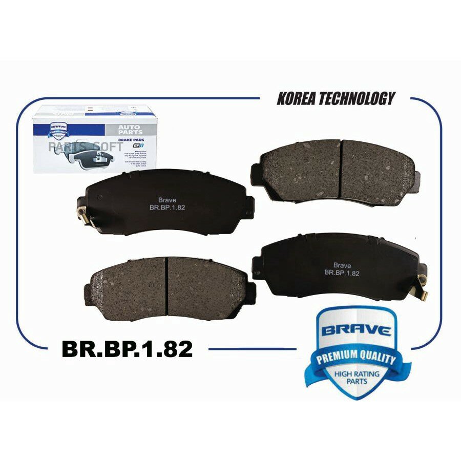 Колодки тормозные Honda CR-V (RE) 06-12; Haval F7/x 19-, Exeed VX передние Brave BRAVE BRBP182 | цена за 1 шт