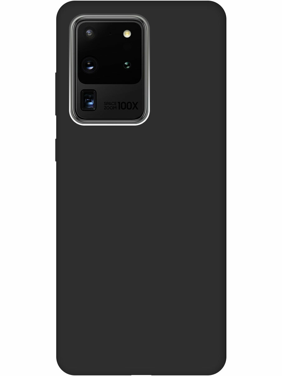Чехол - накладка Soft Touch для Samsung Galaxy S20 Ultra черный