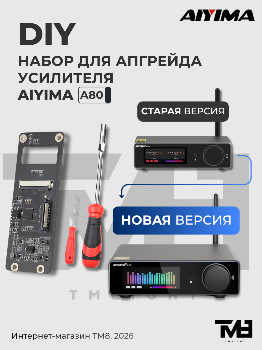 AIYIMA комплект для апгрейда усилителя A80, плата управления с дисплеем и пультом