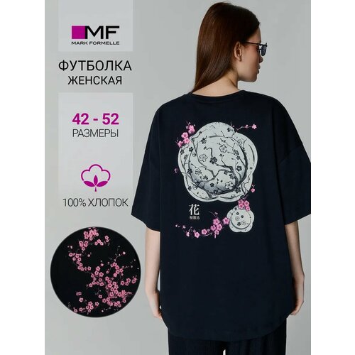 фото Футболка mark formelle для женщин, размер 164/170-100-106, черный