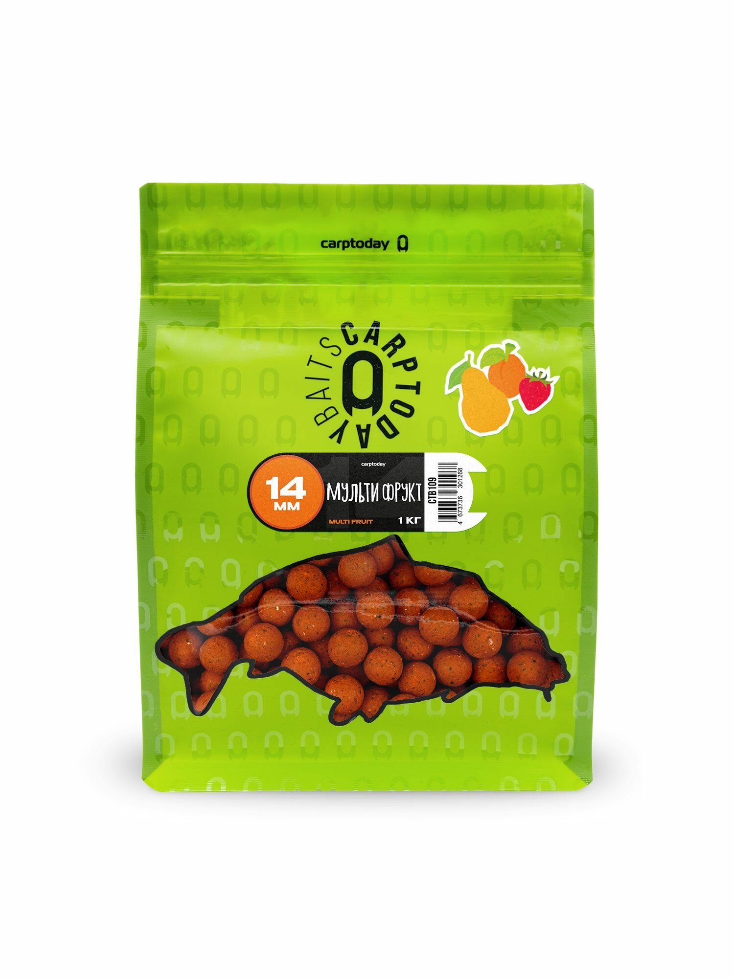 Бойлы варёные мульти фрукт (14мм) Carptoday Baits 1кг
