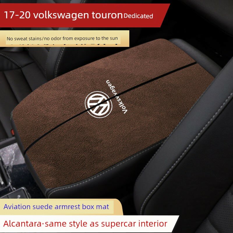 Премиум обивка из фальшивого меха для руля Volkswagen Touareg 2017-2020, коричневый цвет автомобильный интерьер
