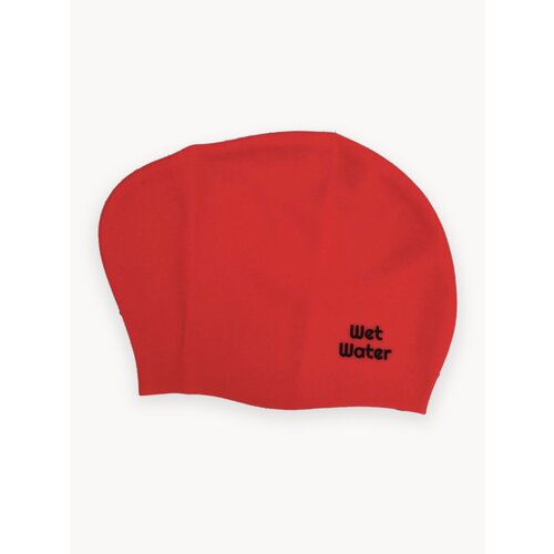Шапочка силиконовая для плавания Wet Water Extra для длинных волос красная