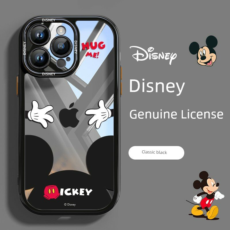 Защитный чехол Disney с мультяшным рисунком для iPhone 14 Pro, матовый черный, ультра-тонкий и устойчивый к царапинам