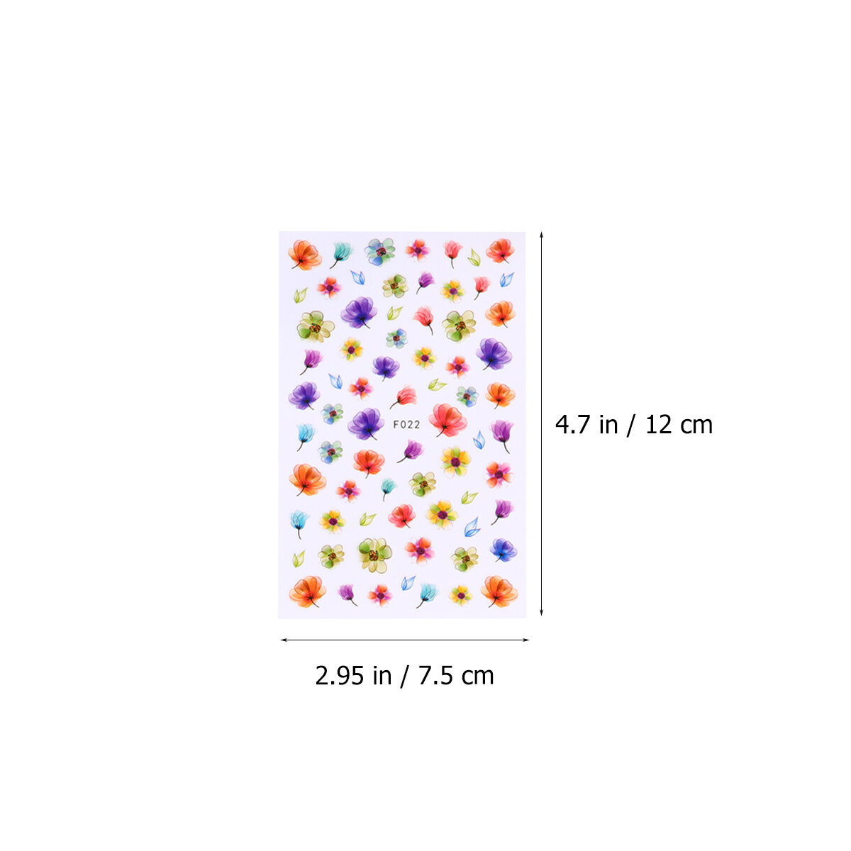 8 Штук 3D Наклейки Для Маникюра Цветочные Стикер На Ногти Размер 12x7.5Cm
