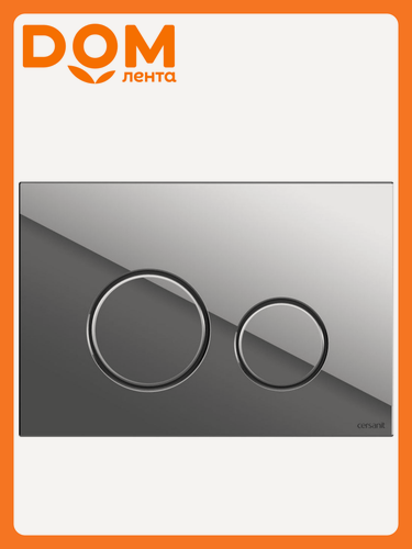 Изображение товара Кнопка смыва Cersanit TWINS, хром, глянцевая, для инсталляций