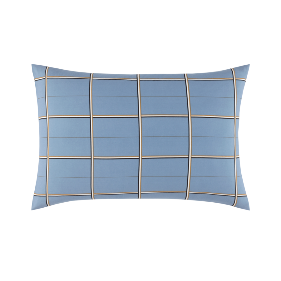 Наволочка Boss Клетка (Check) Голубой (Horizon) 50x75 см