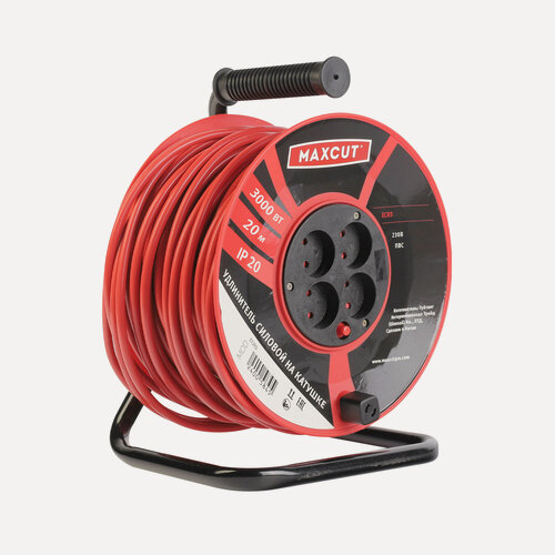 Изображение товара Удлинитель электрический на катушке MaxCut ECRS 215-20 ПВС (2х1,5), 20м, IP20