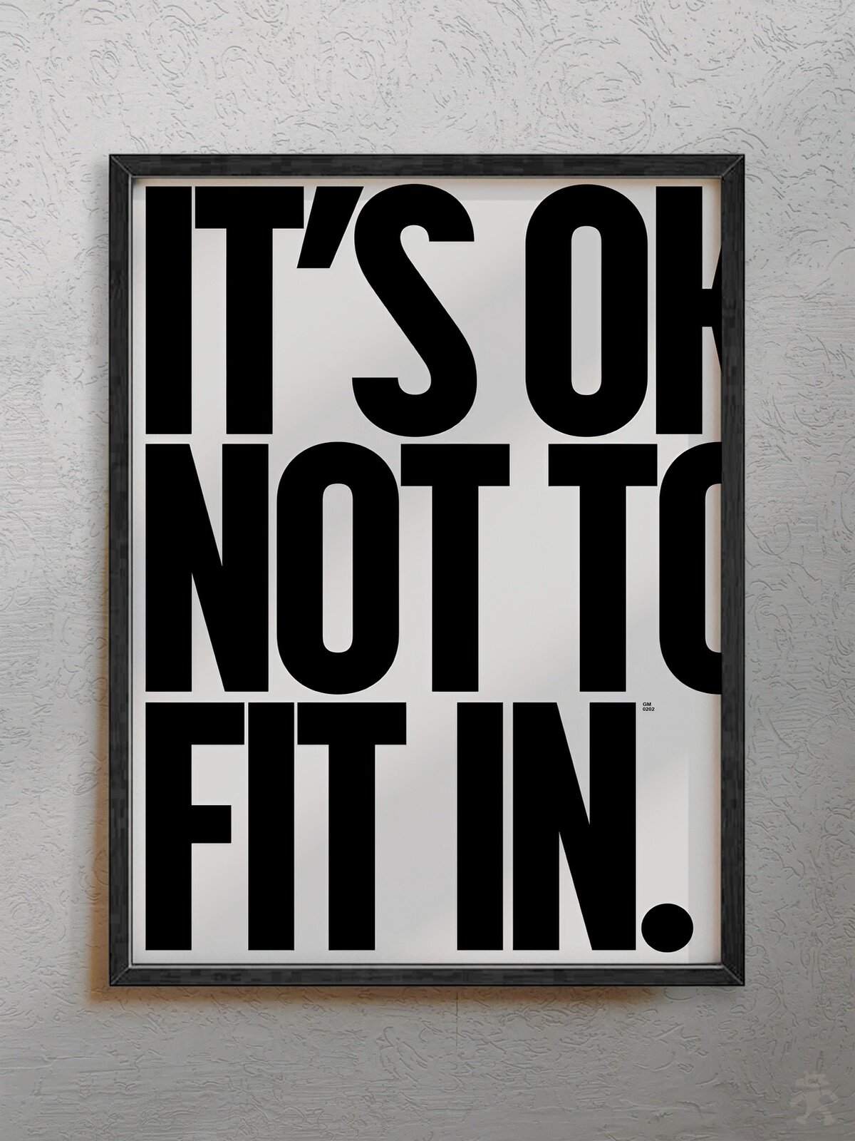 Интерьерный постер "FITTING IN" в стиле pinterest, формат 30x40 см