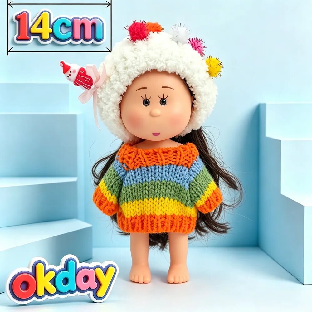 Милая кукла 14 см с одеждой подарок для девочек, 14, для коллекции и игр