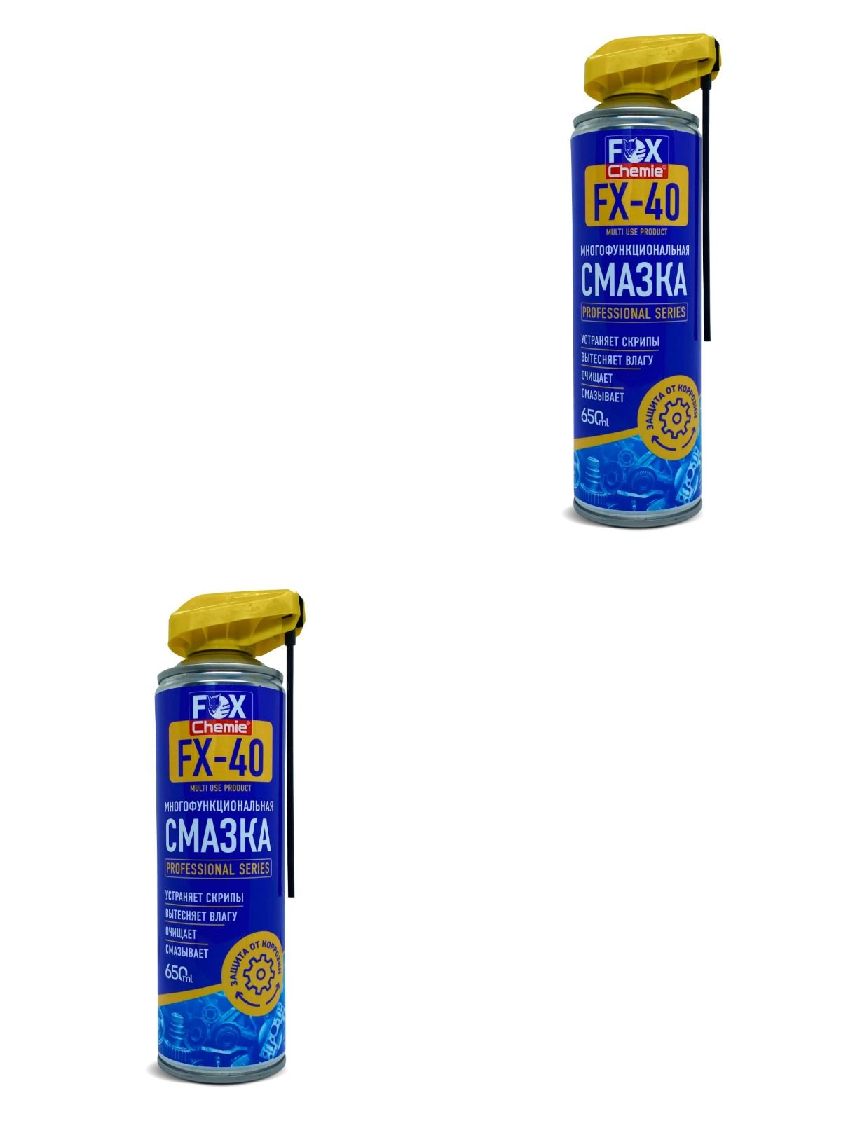 FOX CHEMIE Многофункциональная смазка FX-40, с ароматом банана, 650 мл, 2 шт