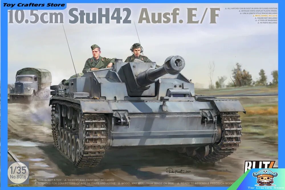 TAKOM 8016 1/35 10.5cm StuH42 Ausf. E/F Модель сборки военной техники