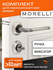 Комплект для межкомнатной двери Morelli ручка MH 03 SN/BN + поворотник / белый н...