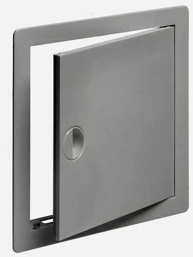 Изображение товара Лючок вентиляционный пластиковый Viento 300х300 мм серый с ручкой для доступа к коммуникациям, модель ДР3030