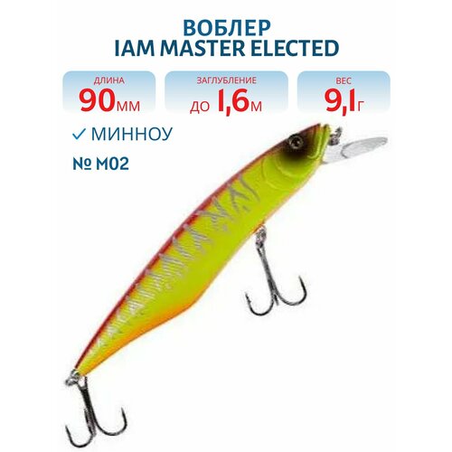 Воблер Iam MASTER ELECTED 90 мм 9.1 гр MR SF цвет M02
