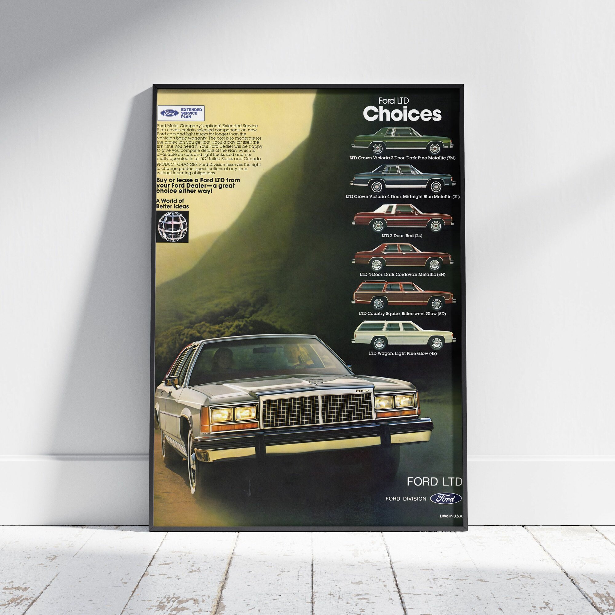 Плакат на стену для интерьера Лоурайдер (Ford LTD Crown Victoria 10) - Постер по тюнингованным автомобилям формата А4 (21x30 см)