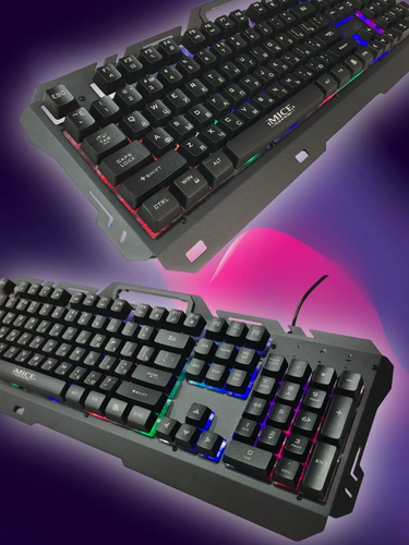 Изображение товара Игровая клавиатура IMICE GK-700, мембранная, 104 клавиши, подсветка, проводная
