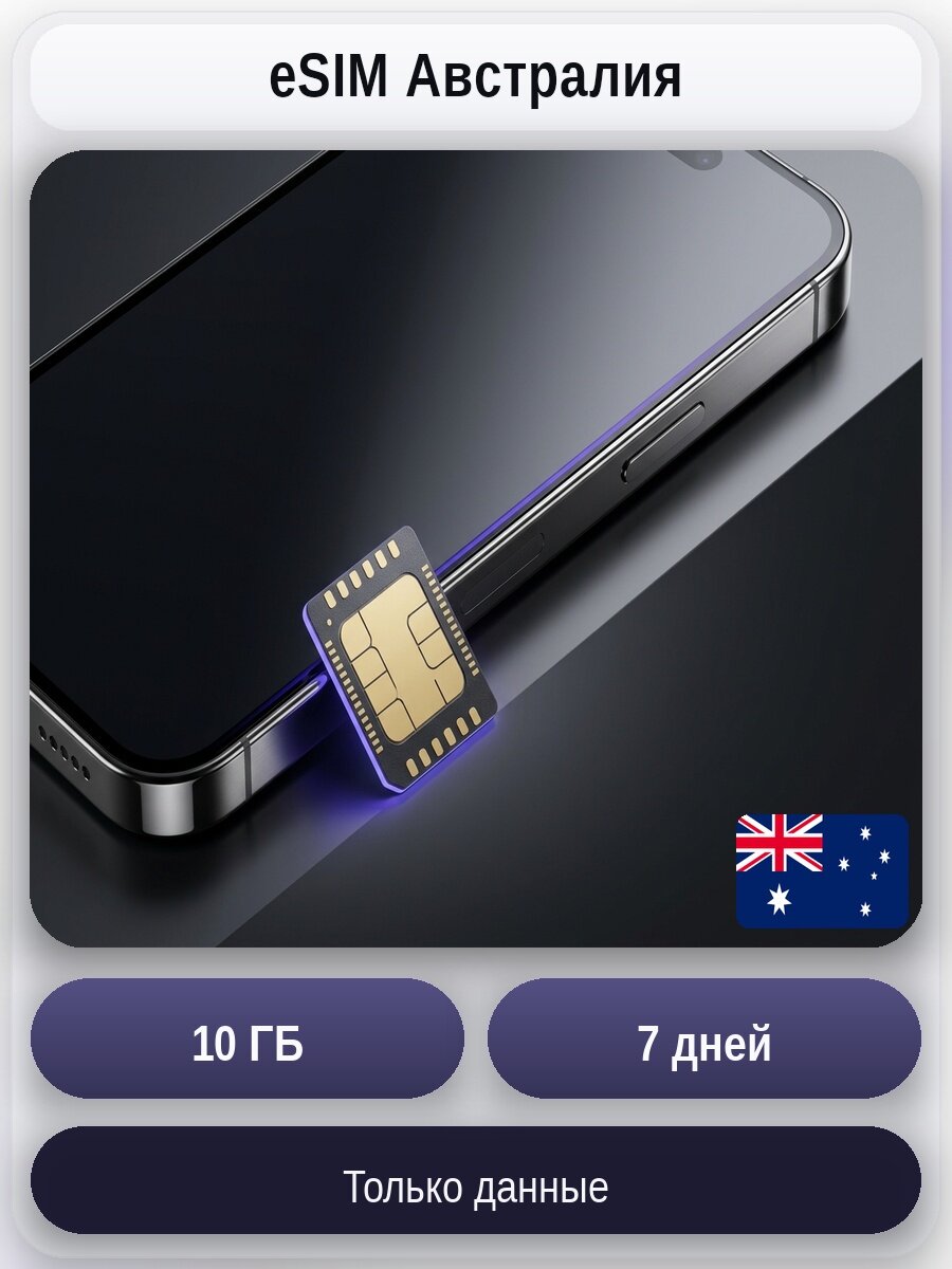 ESIM для мобильного интернета 10ГБ на 7 дней | Австралия | Виртуальная СИМ-карта