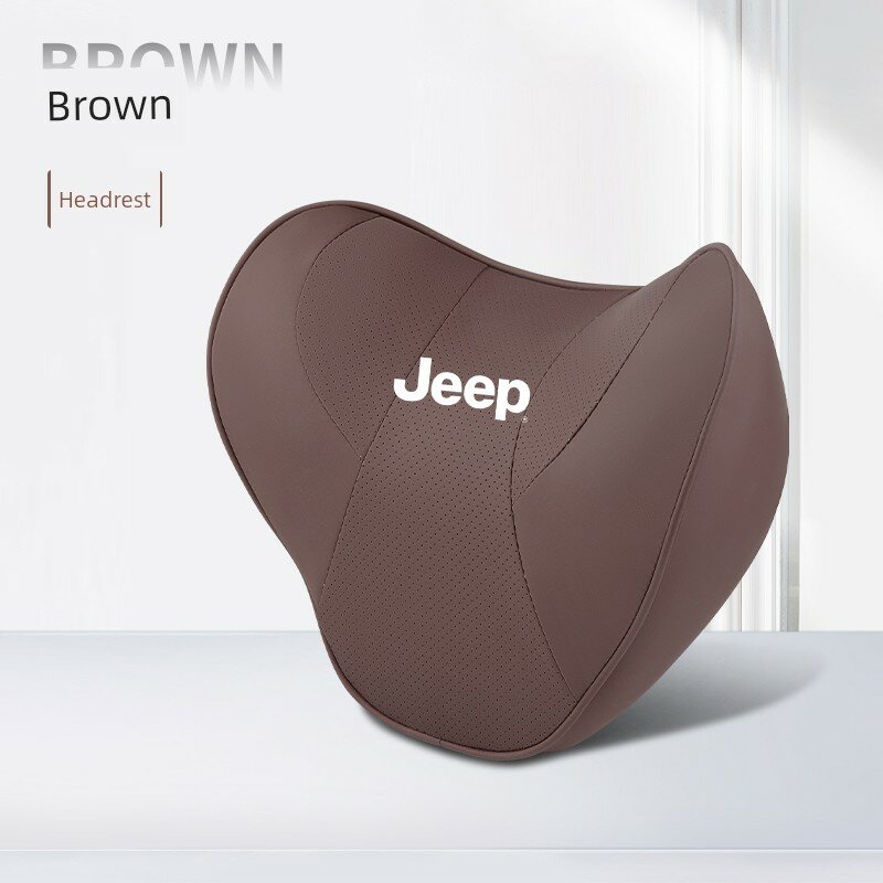 Напа кожа памятная пена автомобильная подушка для шеи для Jeep Renegade (2016-2021), коричневый, 1 шт, удобная
