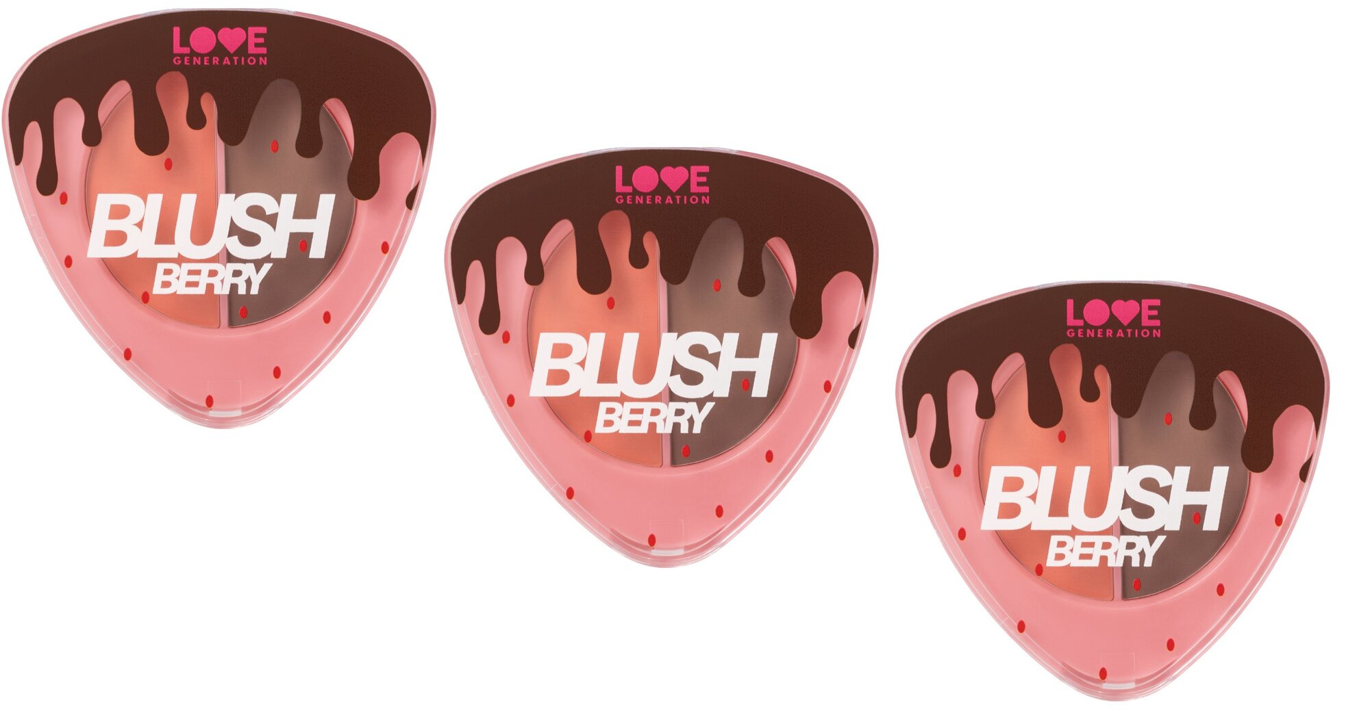 Палетка для контуринга лица Love Generation Contouring Face Palette "BlushBerry" тон 01 3шт
