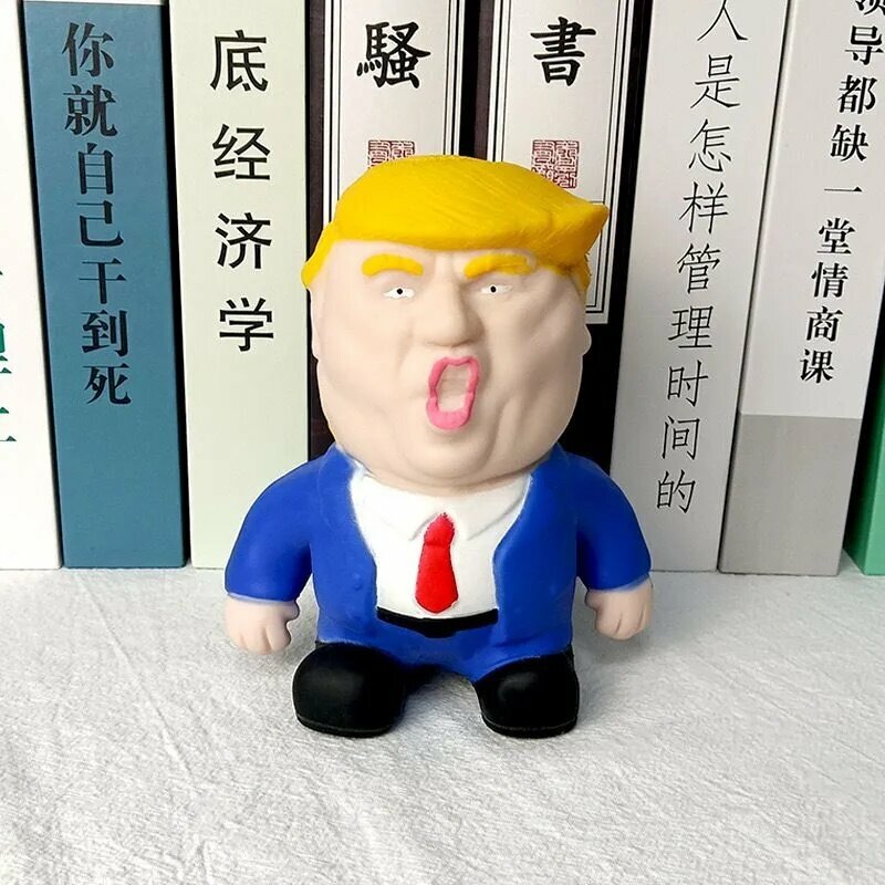 Мягкий антистресс для лепки: Фигурки Трампа-Байден из ТПР с песком