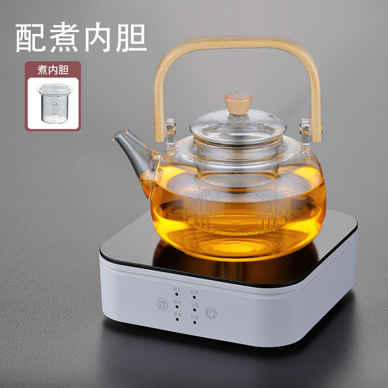 Zhengming Tang Q9 1300Вт электрическая керамическая плита с стеклянным чайником и внутренним кувшином, тихая домашняя