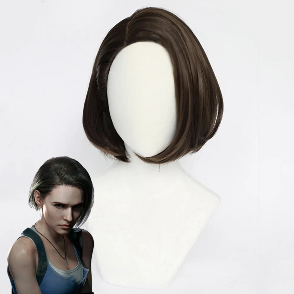 Косплей парик Biohazard 3 Remake Jill Valentine коричневый