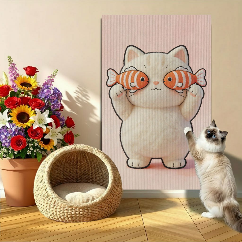 Коврик для кошек для точки когтей с самоклеящейся основой, 50x80 см, для стен, дивана, кровати и когтеточки, прочная настенная панель для лазания, DIY набор