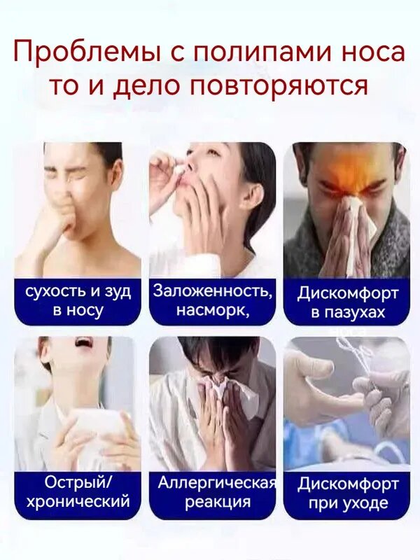Спрей от полипов в носу быстрое облегчение дыхания!