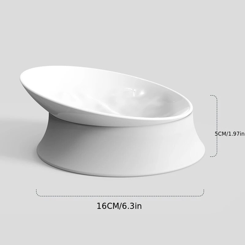 Миска для кошек Superdesign: наклонная, для защиты шеи, с разделителем, меламиновая, нескользящая, для корма и воды, зоотовары
