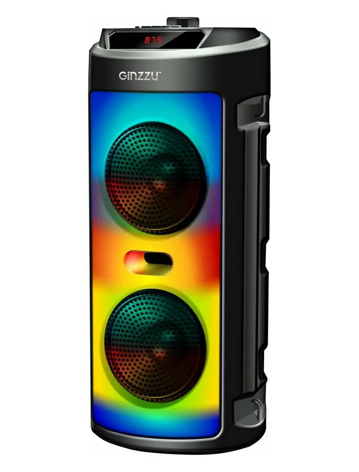 Портативная акустика Ginzzu GM-231, стерео, 2 динамика, 20Вт, черная
