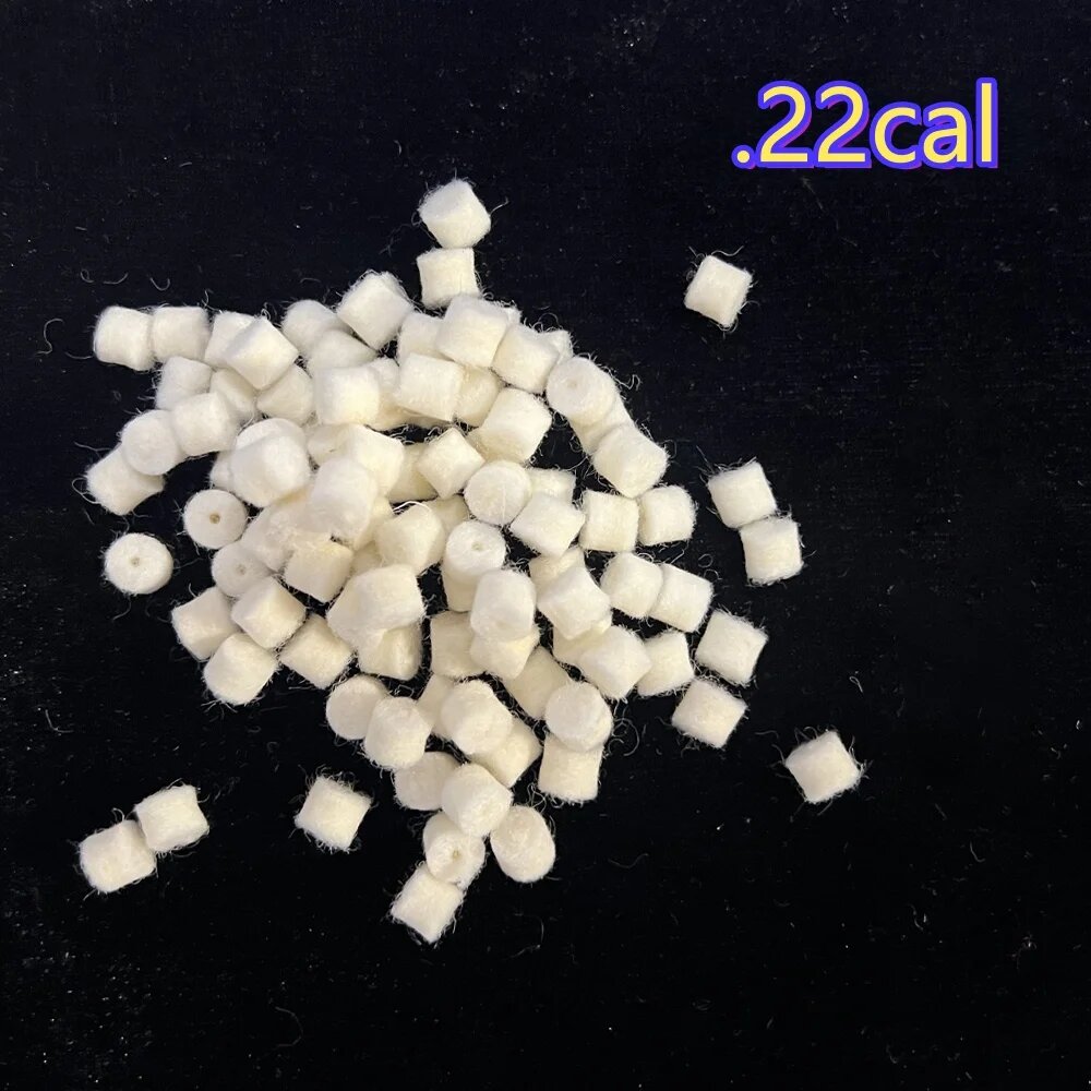 Набор для чистки отверстий пистолета, шерстяные подушечки, .22, .223, .30 Cal, 9 мм .22cal
