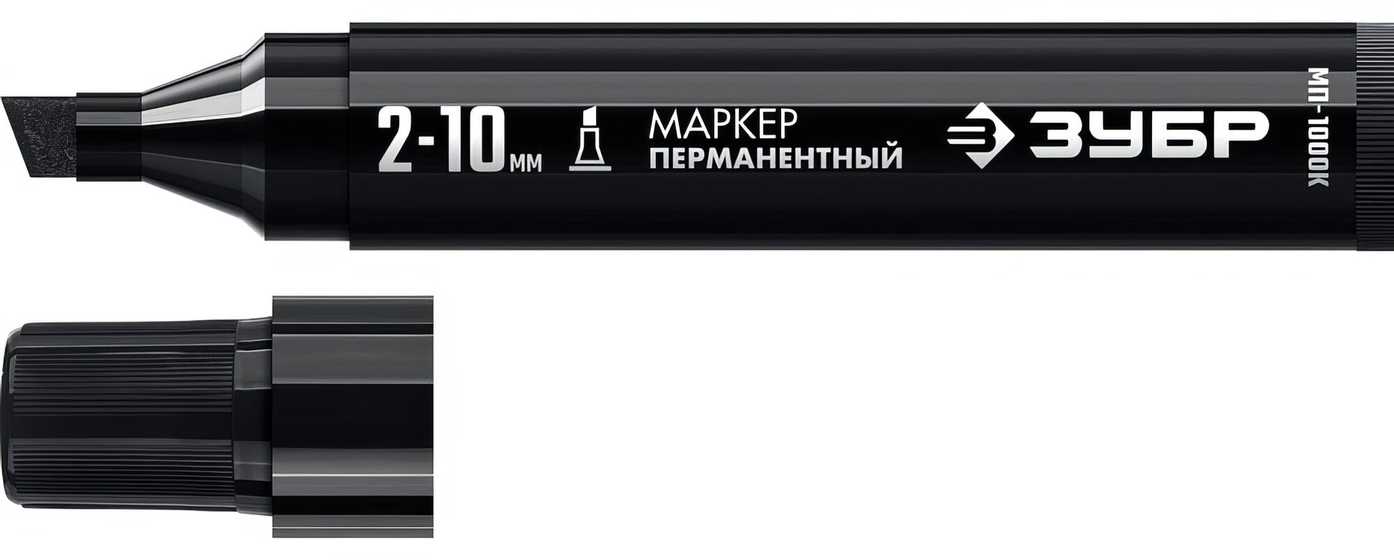 Перманентный маркер ЗУБР Профессионал МП-1000К 2-10 мм, клиновидный, черный 06333-2