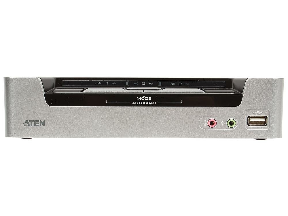 Переключатель KVM Aten KVM+Audio+USB 2.0,1 user USB+HDMI => 2 cpu USB+HDMI, со шнур. USB 2х1.8м., 480i/480p/720p/1080i/1080p/1920x1200 DVI - фото №9