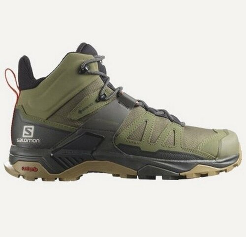 Ботинки хайкеры Salomon X ULTRA 4 MID WIDE GTX, размер RU 42.5 UK 9 US 9.5, зеленый