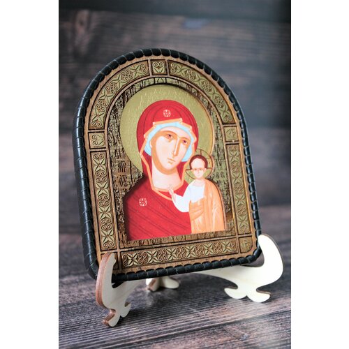 Божия Матерь Казанская икона ручной работы богородицы казанская под старину 9x12 см
