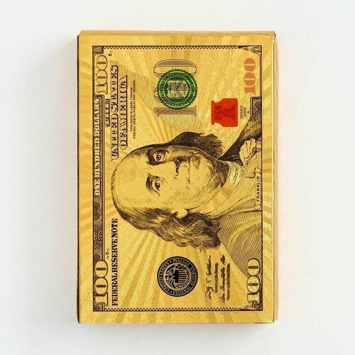 Пластиковые игральные карты золотые 