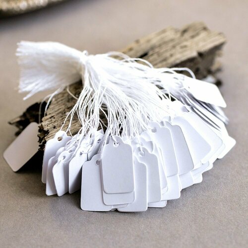 Бирка ярлык тэг шильдик для рукоделия 100 шт 23х13мм 630₽