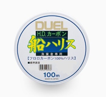 Duel/Yo-zuri, Монолеска H.D.Carbon Fune Leader Fluoro 100%, 100м, #2.5, 5кг, 0.26мм, арт. H955