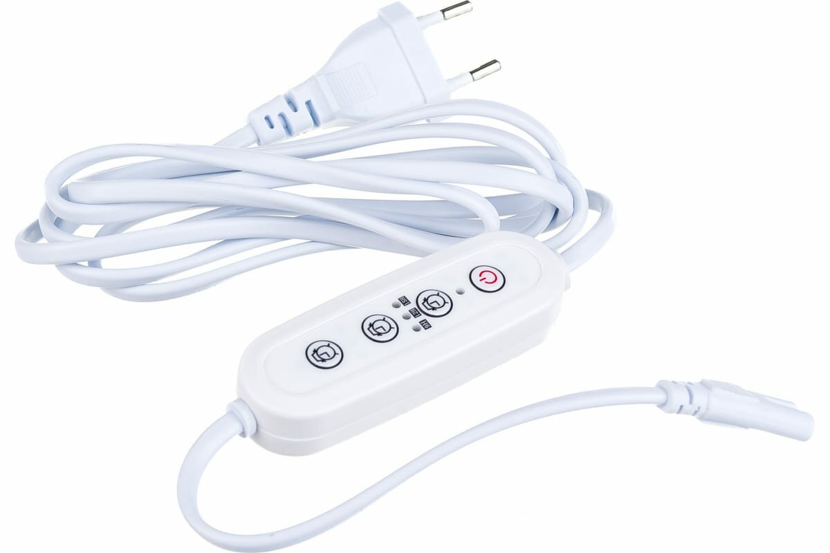 UST-E32 WHITE 2M Таймер с вилкой и разъемом L.N для фито светильника. 220В. 150Вт. Провод 2 метра. ТМ Uniel — фото 2