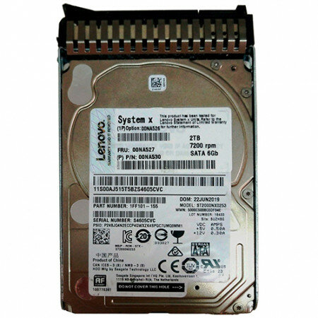 Жесткий диск Lenovo TCH TS ThinkSystem 2.5" 2TB 7.2K SATA 6Gb Hot Swap 512e HDD (SR950/SR670/SR590/SR860/ST250/SR250/ST550/SR950/SN850/SN55 - фото №8