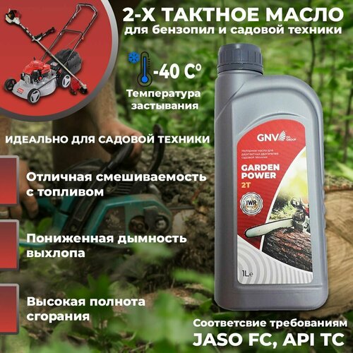 Моторное масло GNV Garden Power 2T (красное) 1L