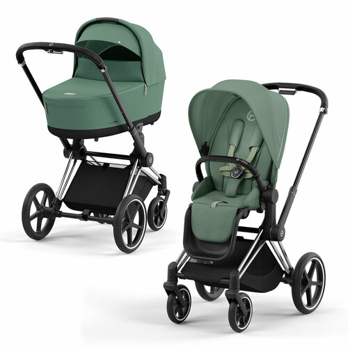 Коляска 2 в 1 Cybex Priam IV Leaf Green шасси chromeblack 125895₽