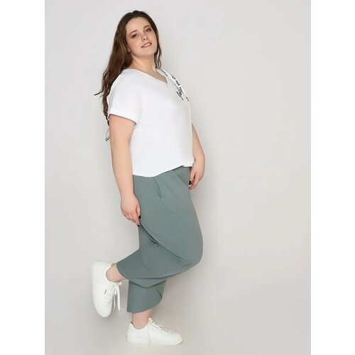 фото Брюки fashion margo, размер 68, хаки